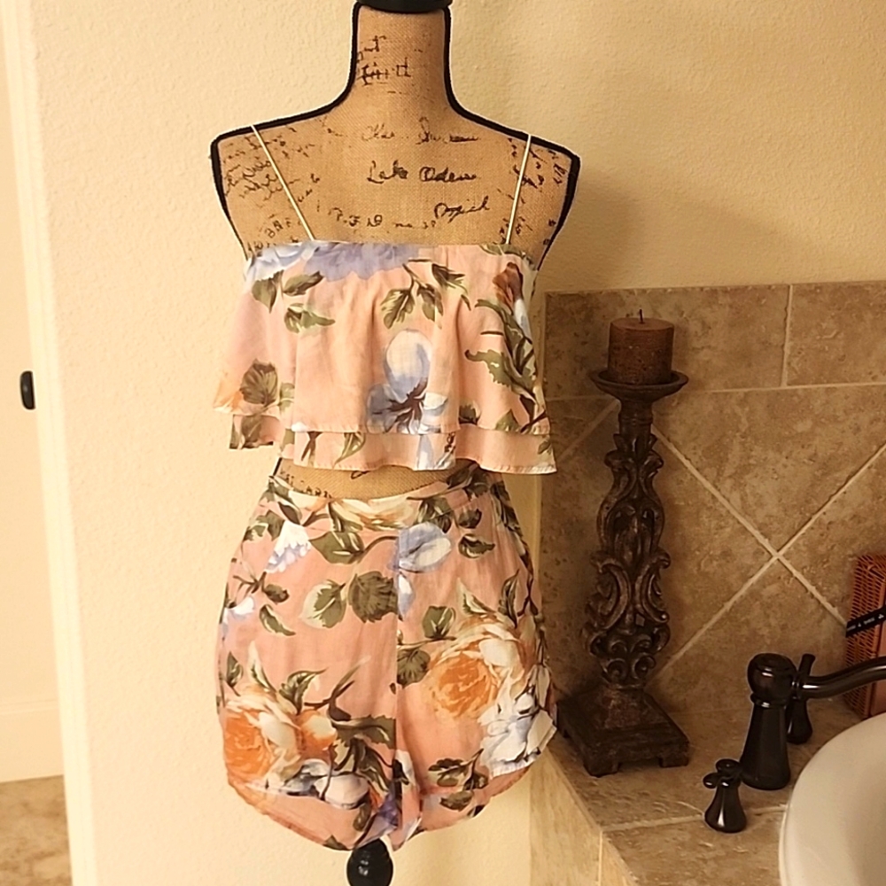 Two piece top and shorts